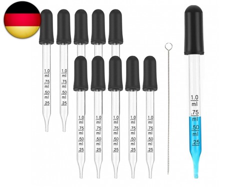 Stück pipette glas 1ml - 10,
