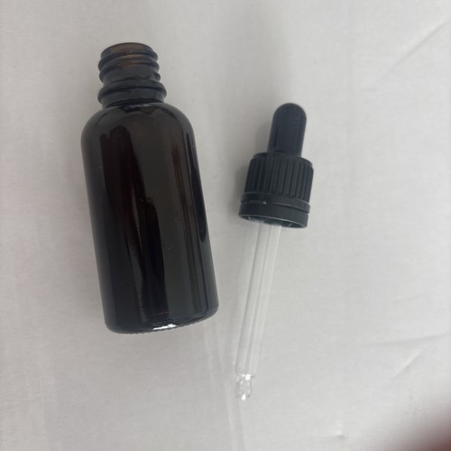 Braunglasflasche din 18 - ,